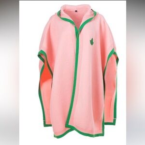 Pink and Green Ivy Emblem Poncho AKA